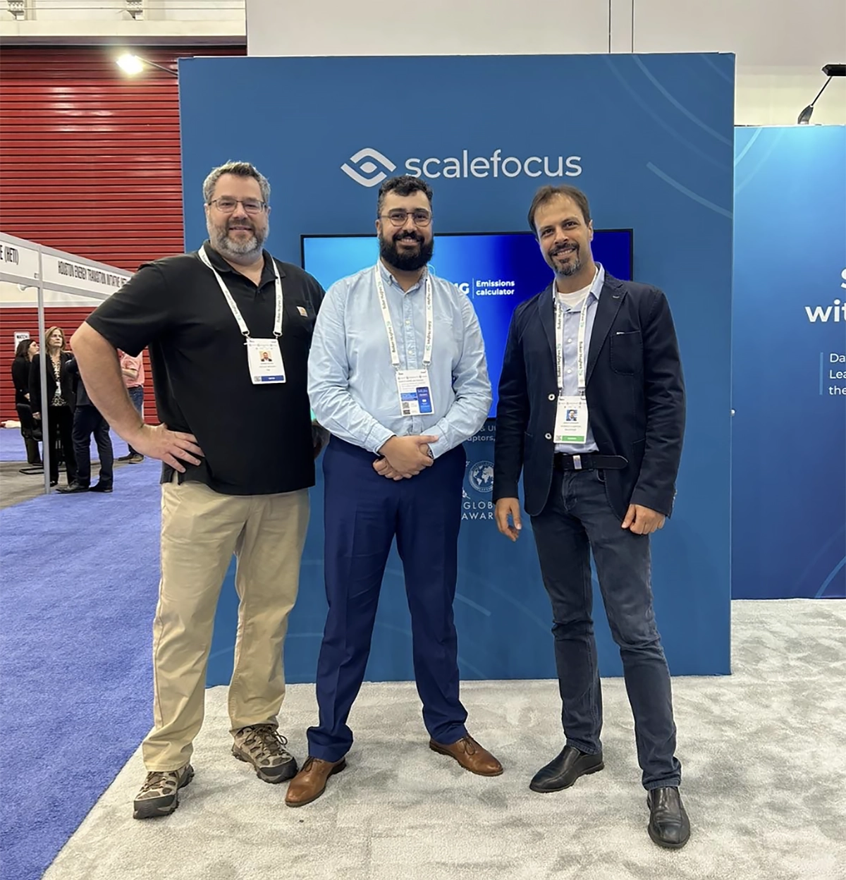 The Scalefocus team in front of our booth at the Gastech Exhibition & Conference 2024 in Houston, Texas.