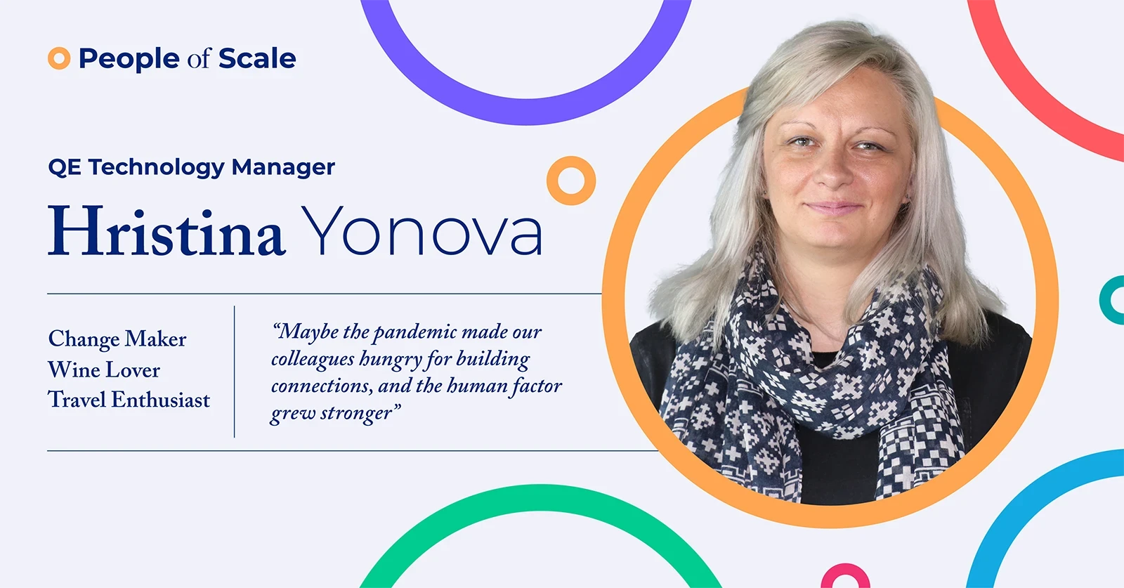 Get to know Hristina - our Quality Engineering Technology Manager