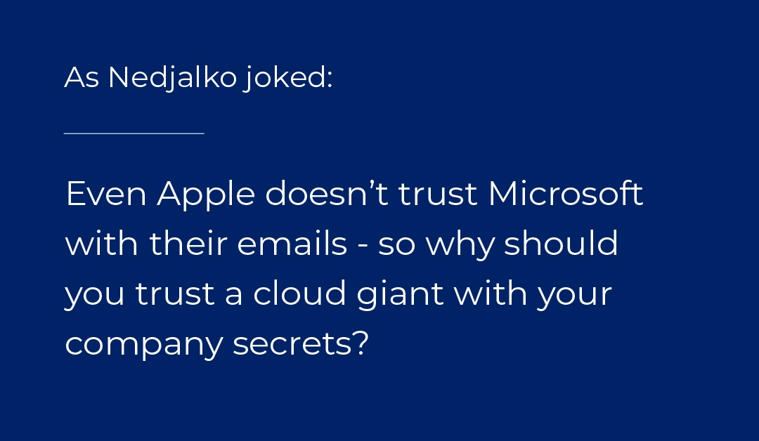 Graphic showing Nedjalko's joke